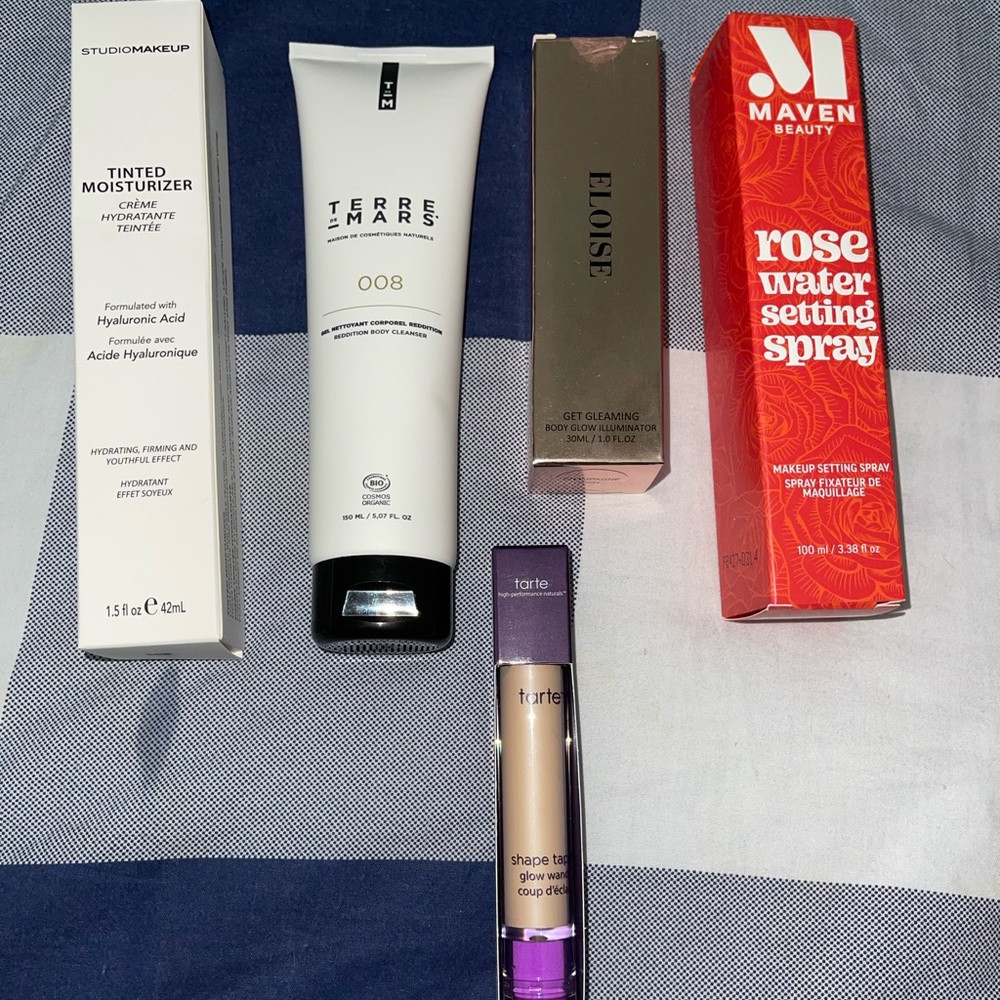 Variety of face/body essentials / Maven/ Terre mars / Eloise / Tarte
